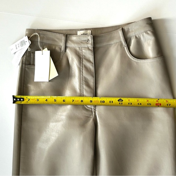 🌷NWT Vegan Leather Wilfred Light Taupe/Tan Pants. Size: 8 - Picture 8 of 16